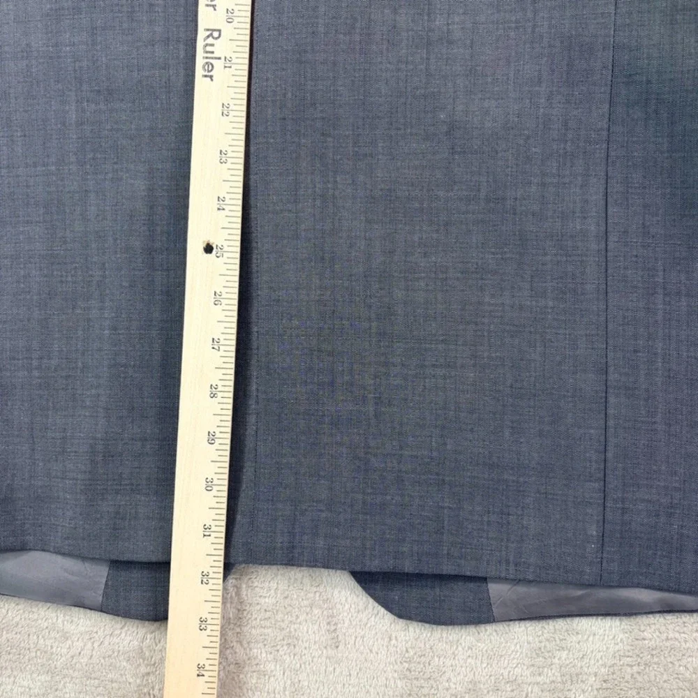 Vintage 90's HUGO BOSS 2 Piece Suit Men 42R Grey Pleated Cuffed Pants 36x33 USA
